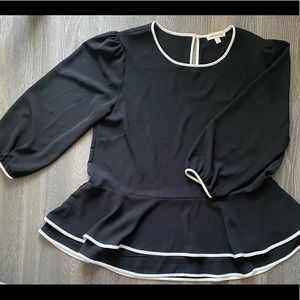 Black Peplum Blouse